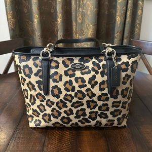 Coach Leopard Tote NWOT